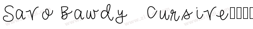 Savo Bawdy   Cursive字体转换